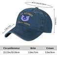 thumbnail image 6 of Us Air Force E-6 Technical Sergeant Tsgt E6 Baseball Cap Cotton Cowboy Hat Fashionable for Man Woman Adjustable, 6 of 8