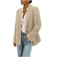 thumbnail image 2 of Wancir Women's Work Office Blazer Stretch Lapel Collar Long Sleeve Jacket Suit Blazer Casual Blazers Open Front Blazer, 2 of 8