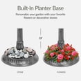 thumbnail image 6 of Best Choice Products Solar Outdoor Bird Bath Pedestal Fountain Garden Decoration w/ Fillable Planter Base - Stone, 6 of 8