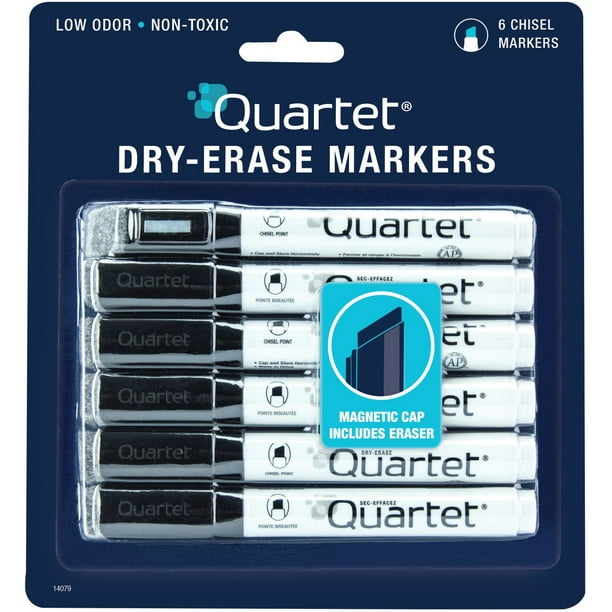 Quartet Classic Low Odor Dry-Erase Markers, Fine Tip, DryGuard Ink