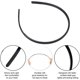 thumbnail image 3 of Diadema de plástico de 4 piezas, diadema negra con dientes finos, diadema para deportes al aire libre, adecuada para hombres, mujeres y niñas (8 mm de ancho), 3 of 5