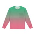 thumbnail image 6 of Lmnyox Girls Fashion Long Sleeve Shirt Print Crew Neck Pullover Tee with Pocket Big Girls Cute Tops 5-14 Years, 6 of 8