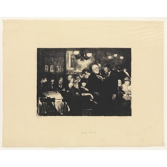 Artists Evening Poster Print by George Bellows (American, Columbus, Ohio 1882  �1925 New York) (18 x 24)