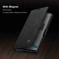 thumbnail image 4 of Dteck For Samsung Note 10 Plus CaseMe Slim PU Leather Flip Magnet Case Cover Retro Style Frosted Lightweight Protective Shell Holster, black, 4 of 5
