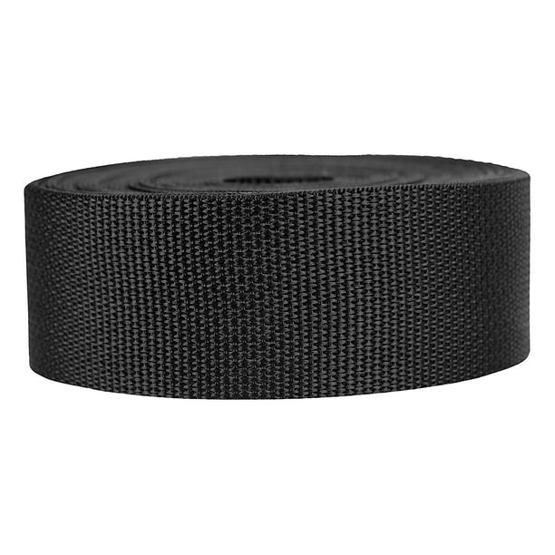 Strapworks Lightweight Polypropylene Webbing - Poly Strapping for Outdoor  DIY Gear Repair, Pet Collars, Crafts - 1 Inch x 25 Yards, Black
