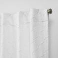 thumbnail image 3 of Nicole Miller Trellis Matelassé Hidden Tab/Rod Pocket Top Light Filtering Curtain Panel Pair, 54"x84", White, 3 of 7