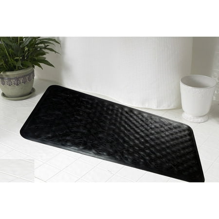 Large 18 X 36 Slip Resistant Rubber Bath Tub Mat In Black