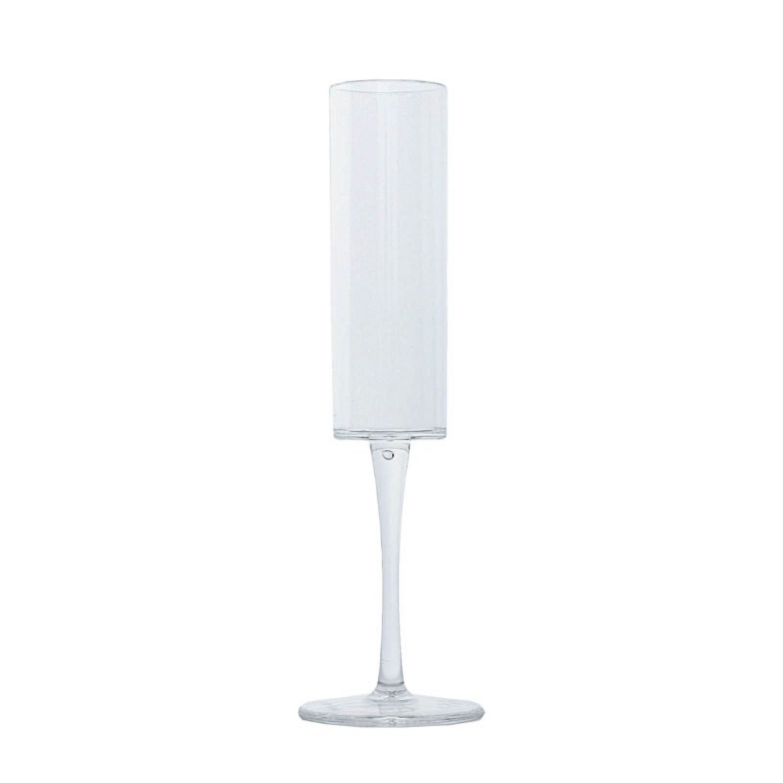 BalsaCircle 6 Clear 6 oz Cylindrical Reusable Plastic Champagne Flutes Party Events Supplies