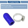 thumbnail image 4 of Unique Bargains 1set 30mm L 10mm/0.39" ID Blue Silicone Rubber Hose End Cap with Clamps Silicone Reinforced Blanking Cap, 4 of 7
