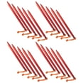 thumbnail image 2 of 20pcs Tent Stakes V Shape Heavy Duty Tent Peg With Ropes For Outdoor Camping Canopy 9in Red, 2 of 8