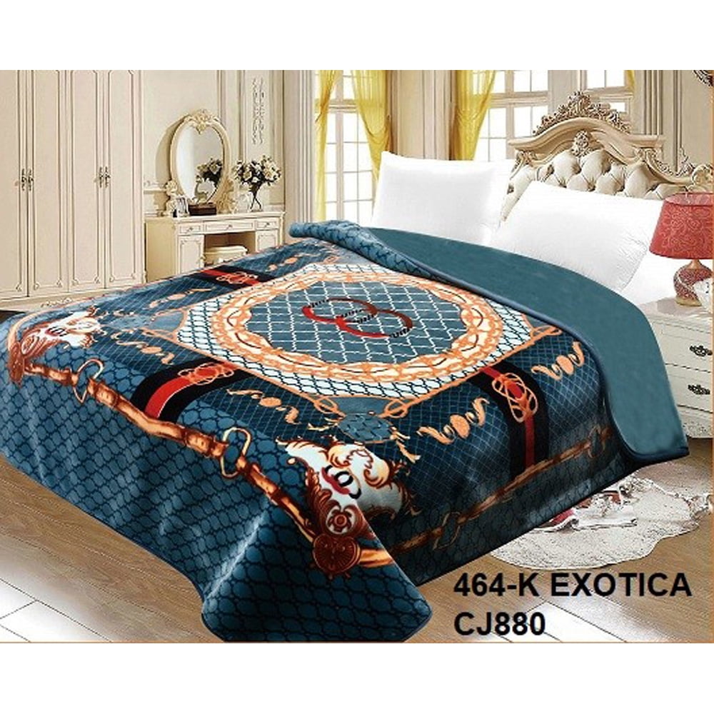 Teal Winter Thick Very Heavy Warm Mink King Size Blanket 11 lb