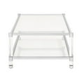 thumbnail image 3 of Benjara BM239940 Glass Top Coffee Table with Acrylic Legs & Metal Accents, Clear & Gold, 3 of 5