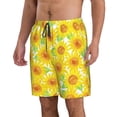 thumbnail image 2 of Cauagu Sunflowers2 Print Men's Swim Trunks,Hawaiian Bathing Suit Swimsuits Beach Shorts with Pockets for Men Quick Dry Swimming Board Shorts-X-Large, 2 of 6