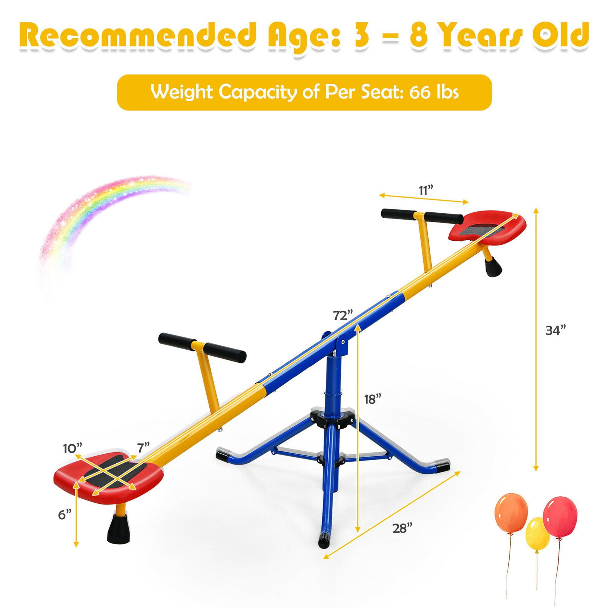 CIPACHO Teeter Totter for Kids, Toddlers Seesaw for Backyard CIPACHO Teeter Totter for Kids, Toddlers Seesaw for Backyard