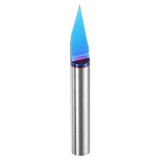 Uxcell V Groove Router Bit 0.005" Tip 30 Degree 1/4" Shank CNC Engraving Bits