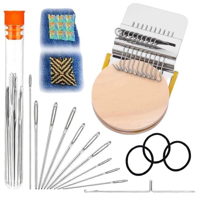 Hearth & Gear Knitting For Beginners Mini Portable Patch Darning Patchwork Weaving For Quickly Sewing Sewing Craft