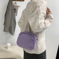 thumbnail image 4 of Sywqhk Retro Mujeres Felpa Color Sólido Messenger Bag Cadena Bolso Pequeño (01 Púrpura) Sywqhk Para estrenar, 4 of 6