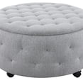 thumbnail image 5 of AC Pacific Matt Round Storage Ottoman with Reversible Tray Top, Light Grey, 5 of 5