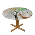 thumbnail image 3 of Orinice Deer Tree Watercolor Painting Round Table Cover Stain Resistant Washable Indoor Outdoor Tablecloth Kitchen Dining Wedding Parties 100% Polyester Fiber 31-35, 3 of 8