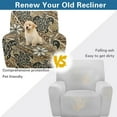 thumbnail image 4 of FKELYI Recliner Chair Slipcover 4 Pcs Covers for Reclinging Armchair Polynesian Floral Turtle Print Non-Slip Breathable Fitted Sofa Couch Covers Furniture Decor Protector, 4 of 7