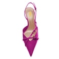thumbnail image 3 of FSJ Women Low Kitten Heel Closed Pointed Toe Slingback Pumps Comfortable Buckle Ankle Strap Heeled Sandals Dress Shoes Size 9.5 Fushcia, 3 of 4