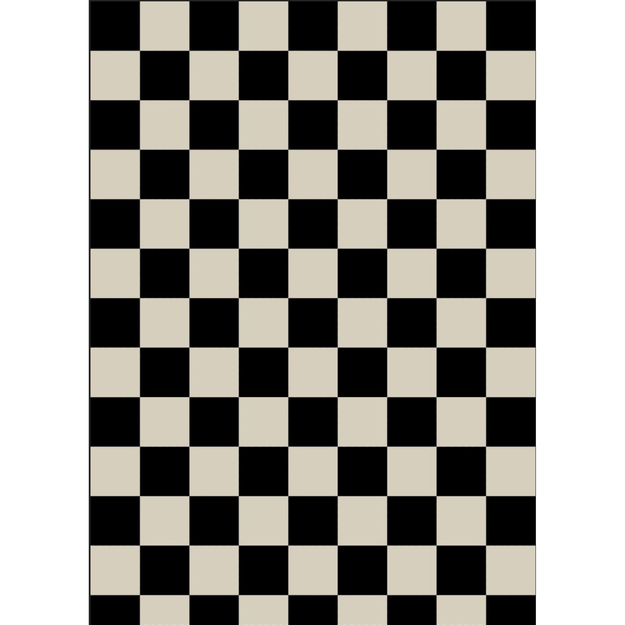 WIPONKEN 6'x9' Easy Jute Checkered Area Rugs for Living Room Washable Indoor Outdoor Non-Slip Carpet for Living Room, Bedroom, Patio Farmhouse Style with Neutral Geometric Rug