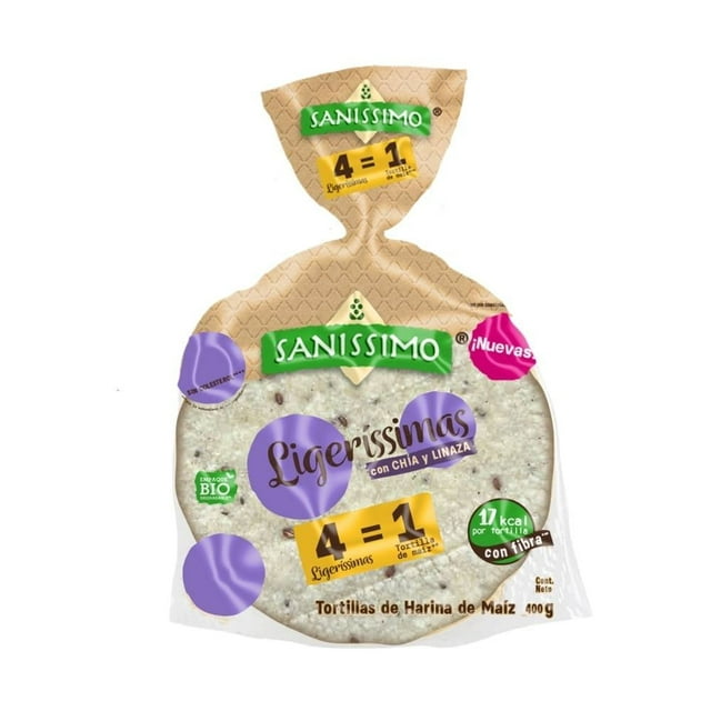 Tortillas Bimbo Sanissimo Ligerissimas con Chía y Linaza 400g