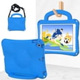 thumbnail image 4 of SaniMore for iPad 10.2 inch 9th/8th/7th Generation (2021/2020/2019) Case, Shockproof Full-Body Handle Stand Tablet Protective Kids-friendly Lightweight Cover, Blue, 4 of 6