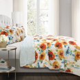 thumbnail image 2 of Percy Bloom Quilt Tangerine/Blue 3Pc Set King, 2 of 2