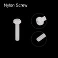 thumbnail image 4 of Unique Bargains Nylon Machine Screws, M2x10mm Slotted Pan Head Fasteners Bolts, White 25Pack, 4 of 4