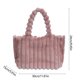 thumbnail image 2 of Bolso de tela suave de gran capacidad para mujer, bolso de hombro de tela gris, elegante bolso de uso diario con asa cómoda, 11.81 x 9.45 x 5.91 pulgadas, liviano 0.6 lb, 2 of 5