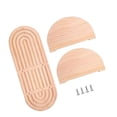 thumbnail image 2 of Estantes flotantes de madera geométrica 2 niveles estante de pared estante de almacenamiento de pared múltiple estante de pared, 2 of 8