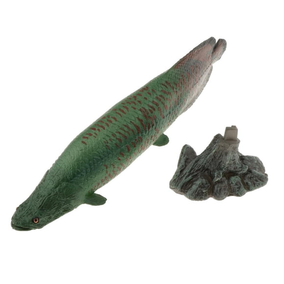 Modelo de animal marino de plástico simulado perfecl Pirarucu con base