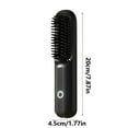 thumbnail image 3 of 1 unidad de cepillo alisador portátil de calentamiento rápido, mini cepillo de pelo inalámbrico con modo para eliminar el encrespamiento y dar brillo (negro), 3 of 7