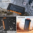 thumbnail image 2 of CATGOOD 26800mAh Solar Charger for Cell Phone iPhone, Portable Solar Power Bank, 2 LED Light Flashlight, 2 of 9