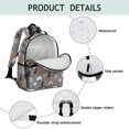 thumbnail image 2 of Basketball and Heart Gray Pattern Cute School Backpack Bag for School with Padded Back and Adjustable Shoulder Straps 15.25"x11.5"x5.25", 2 of 2