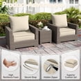 thumbnail image 3 of Pakunoda Patio Cushions for Outdoor Furniture 24” X 24” X 5”, Water Resistant Outdoor Deep Seat Cushions, Fade Resistant Replacement Cushions for Outdoor Furniture, Cream, 3 of 6