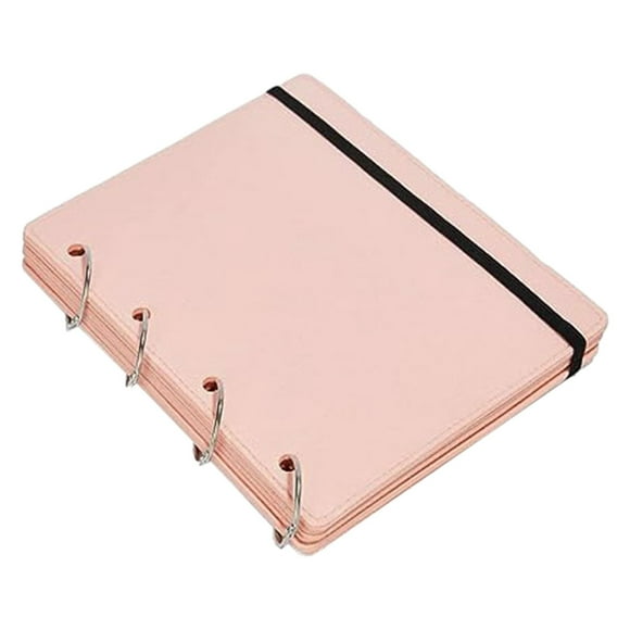 Organizador de broches, carpeta de exhibición de pines con 4 páginas, exhibición de almacenamiento de broches estable Rosa