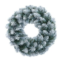 24 Inch Pre-lit Christmas Wreath with LED Lights, Artificial Holiday Wreath for Front Door, Wall & Home Christmas Decorations