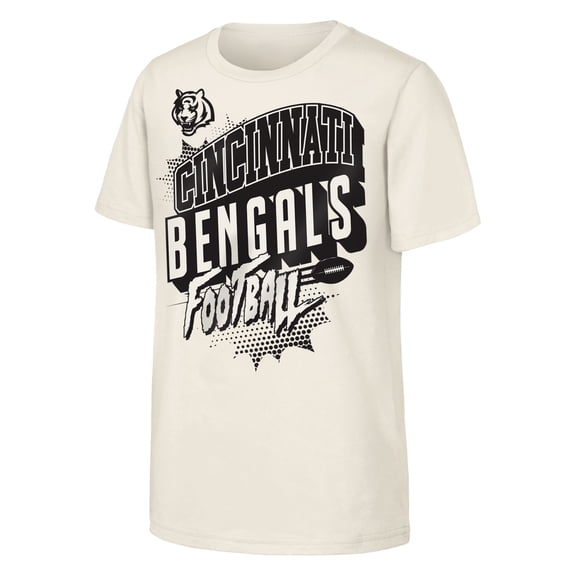 Youth Outerstuff Natural Cincinnati Bengals Action Comic T-Shirt