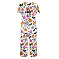 thumbnail image 5 of Enjoytime Lounge Sets for Women Halloween Print Short Sleeve Tops Capri Pants Pajama Set Plus Size Soft Matching Sleepwear, 5 of 6