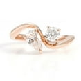 thumbnail image 3 of solitaire jewels 1.85CT Pear and Round Toi Et Moi Moissanite Engagement Ring For Women, 10K Rose Gold, 3 of 7