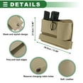 thumbnail image 4 of Unique Bargains Car Seat Gap Filler Organizer Front Seat Gap Filler with Cup Holder Passenger Side Faux Leather Beige, 4 of 6