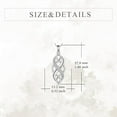 thumbnail image 5 of Irish Celtic Knot Created Opal Pendant Necklace Sterling Silver Black Necklaces for Women Men 18", 5 of 10