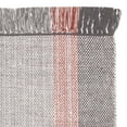 thumbnail image 5 of SAFAVIEH Montauk Sharlene Solid Striped Cotton Runner Rug, Terracotta/Grey, 2'3" x 7', 5 of 7