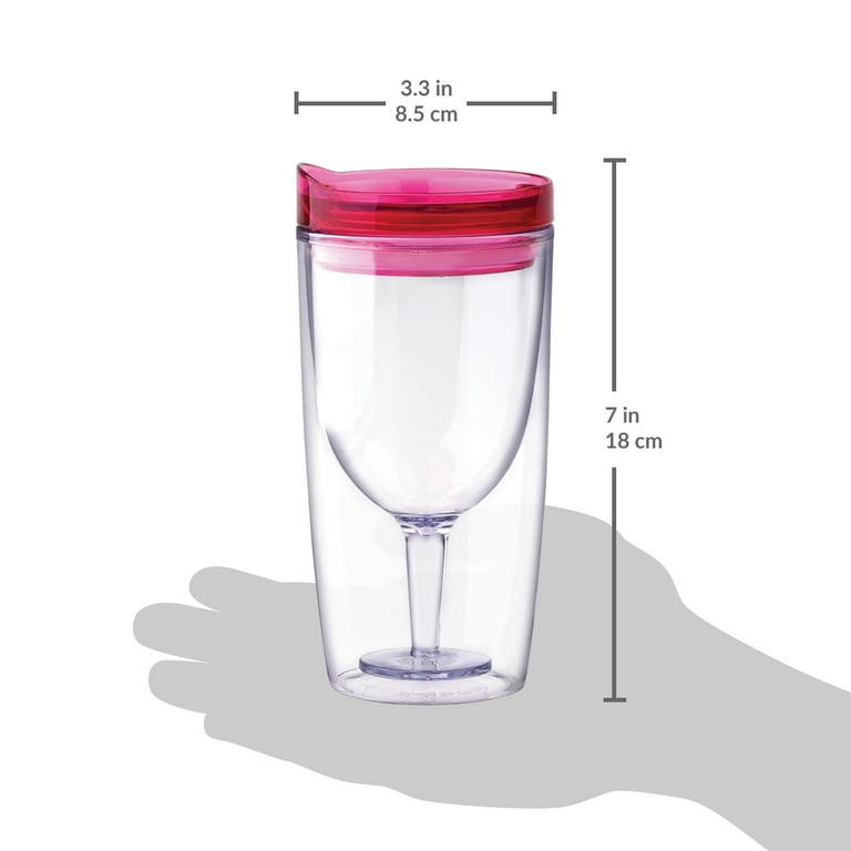 Cupture Stemless Wine Glasses 12 oz Vacuum Insulated Tumbler with Lids -  18/8 Stainless Steel (Assorted Colors)