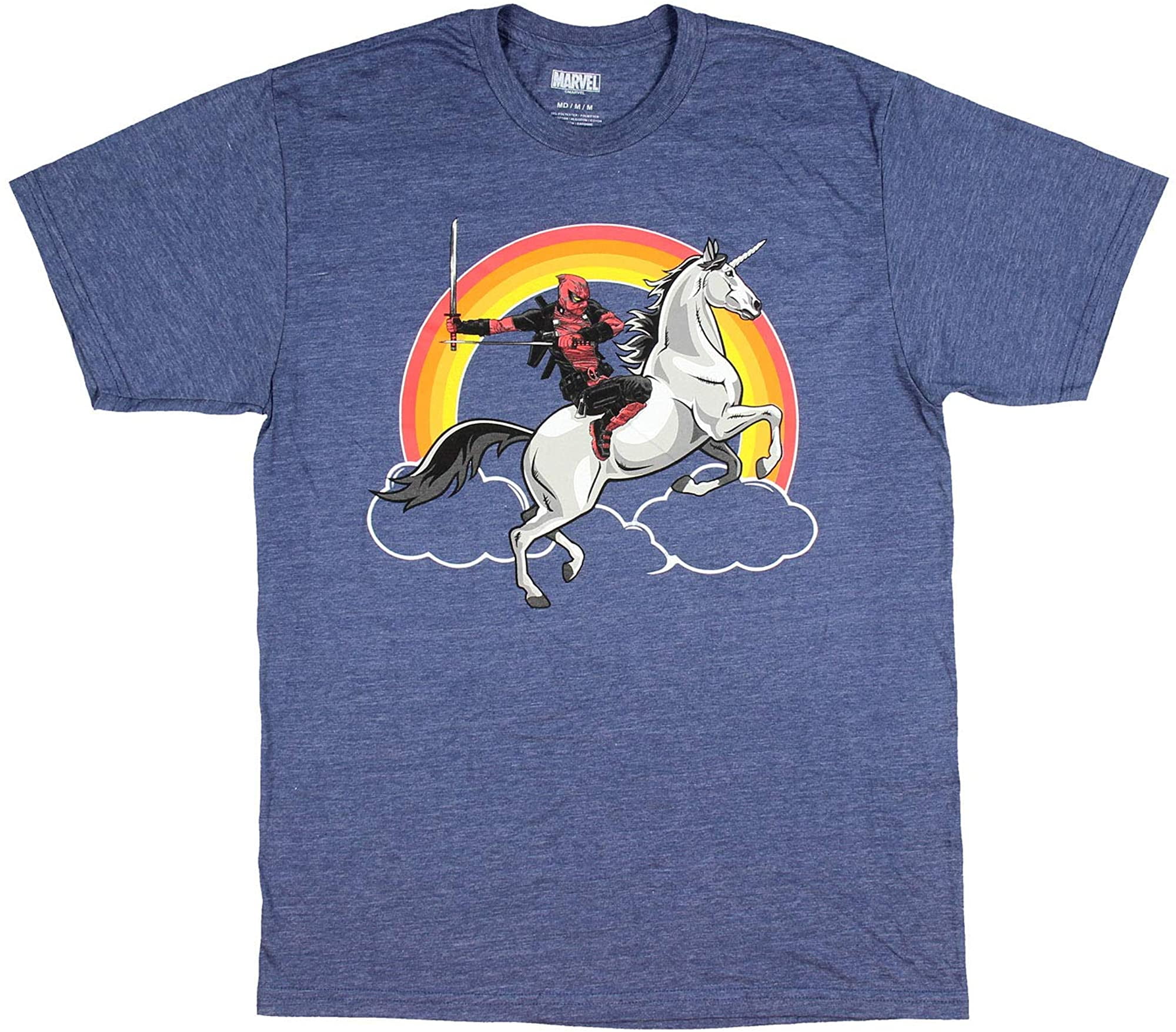 deadpool riding a unicorn t shirt