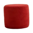thumbnail image 2 of XIBUFE 2026 New Round Ottoman Foot Rest Stool Footstool Bench Seat Chair Small Cylinder Stool Sofa Tea Stool for Office,Bedroom,Nursery,Apartment Red, 2 of 5