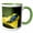 Green/White, variant on 3drose, Blue Poison Dart Frog, Blue Poison Arrow Frog, Dendrobates Tinctorius., 11oz Two-tone Green Mug