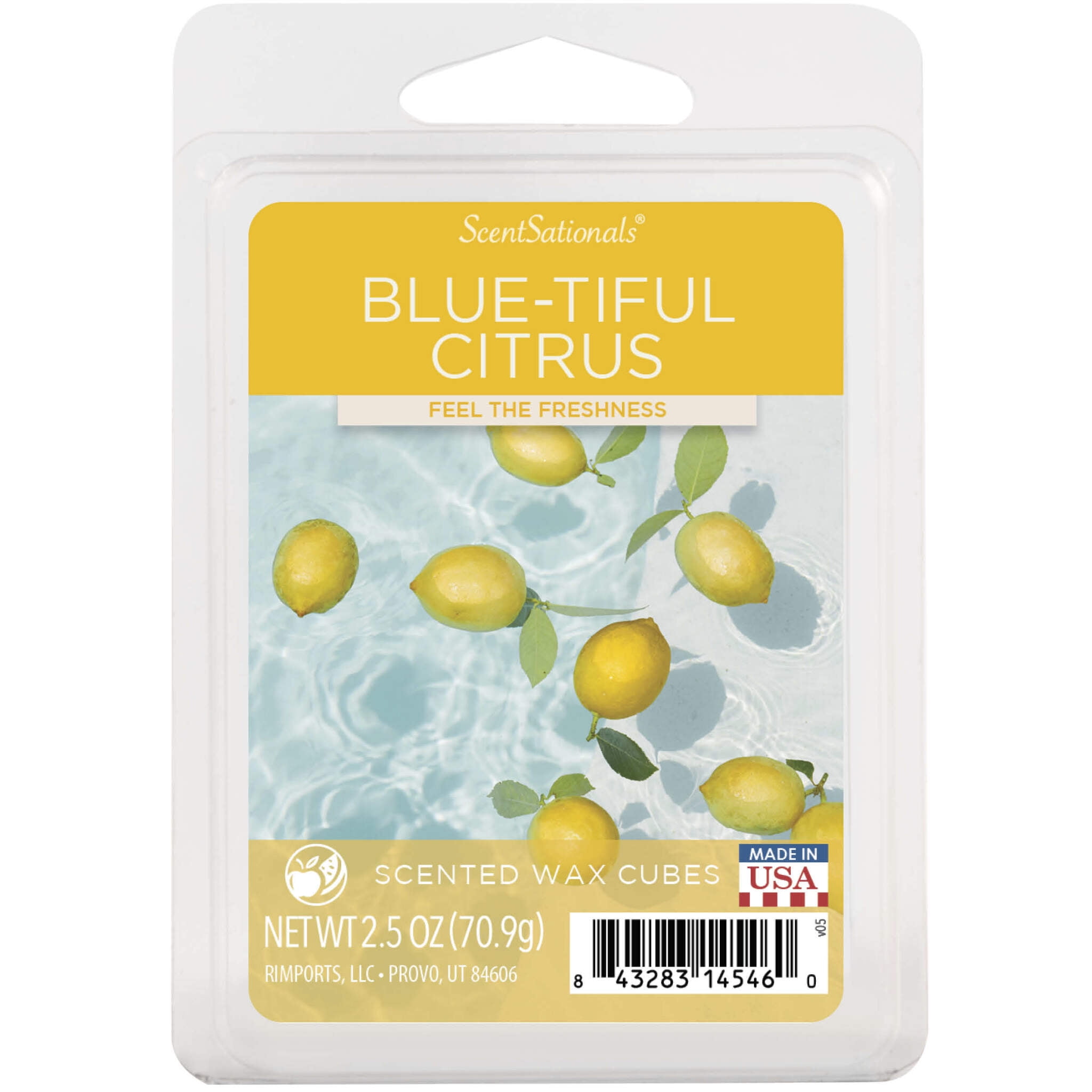 Blue-tiful Citrus Scented Wax Melts, ScentSationals, 2.5 oz (1-Pack)